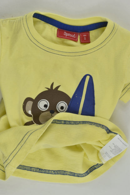 Sprout Size 0 Surfing Monkey T-shirt