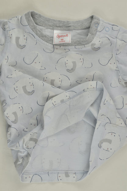 Sprout Size 00 Elephant T-shirt
