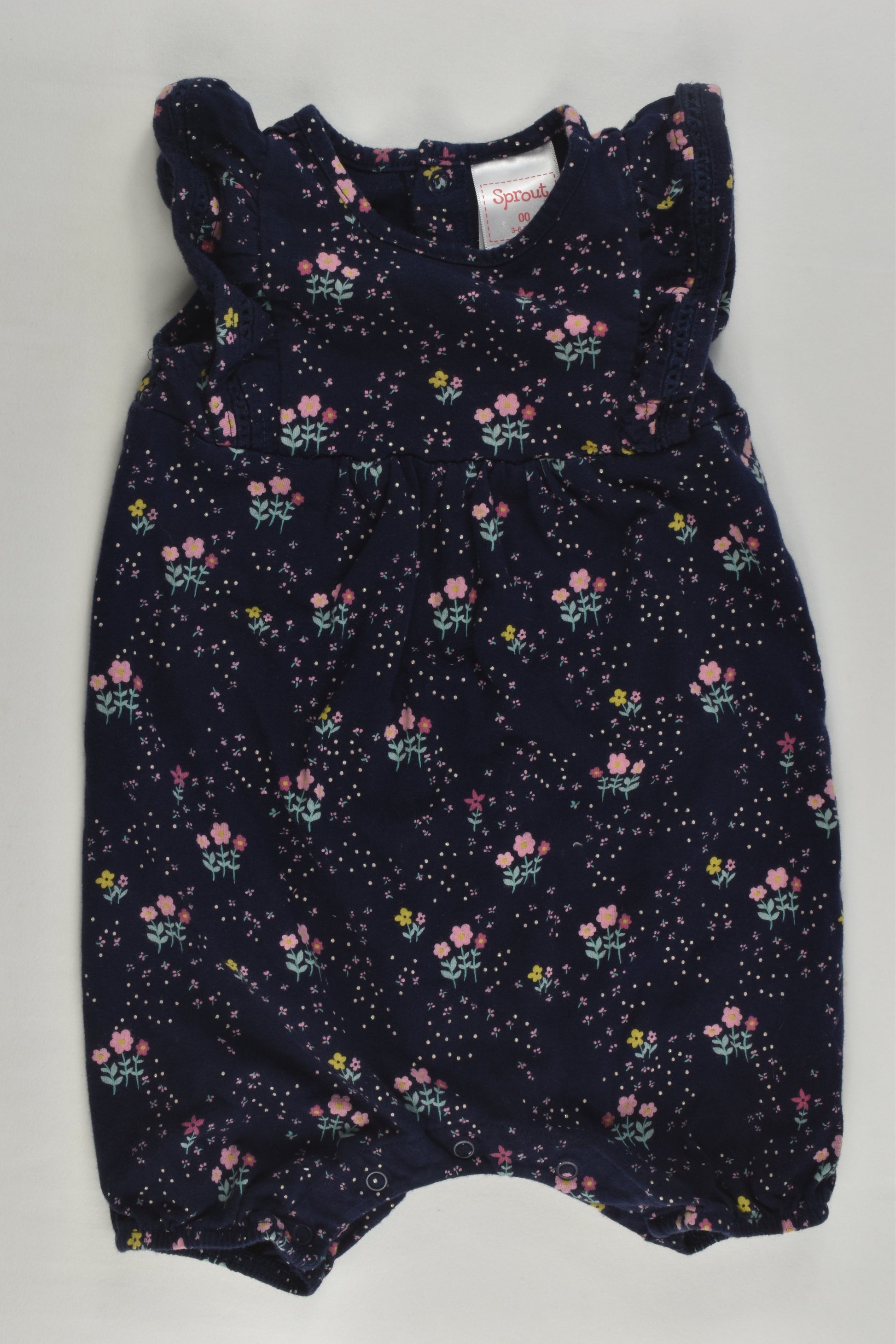 Sprout Size 00 Floral Romper
