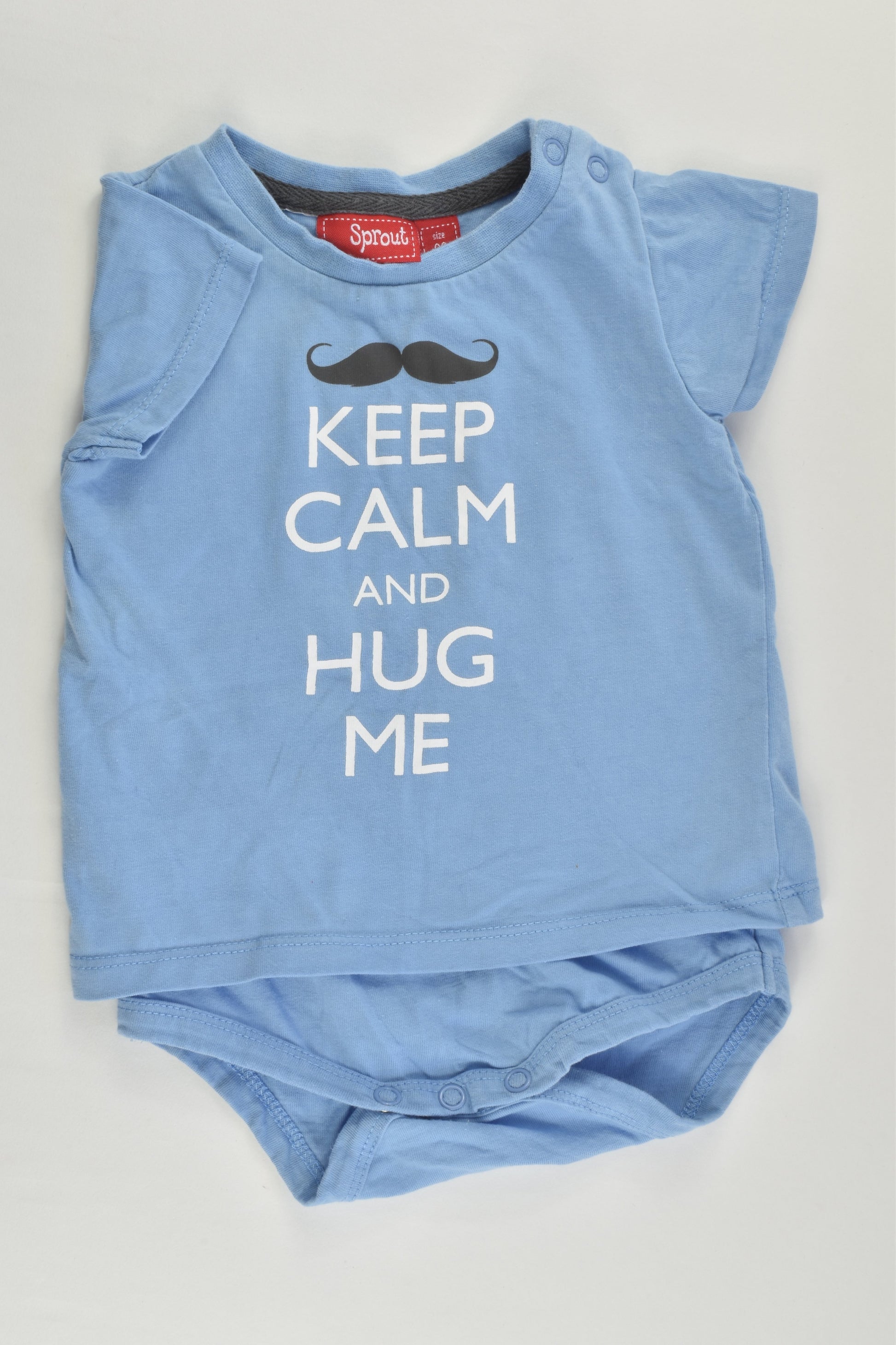 Sprout Size 00 'Keep Calm And Hug Me' Bodysuit