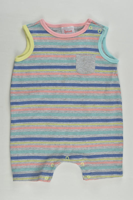 Sprout Size 00 Striped Short Romper