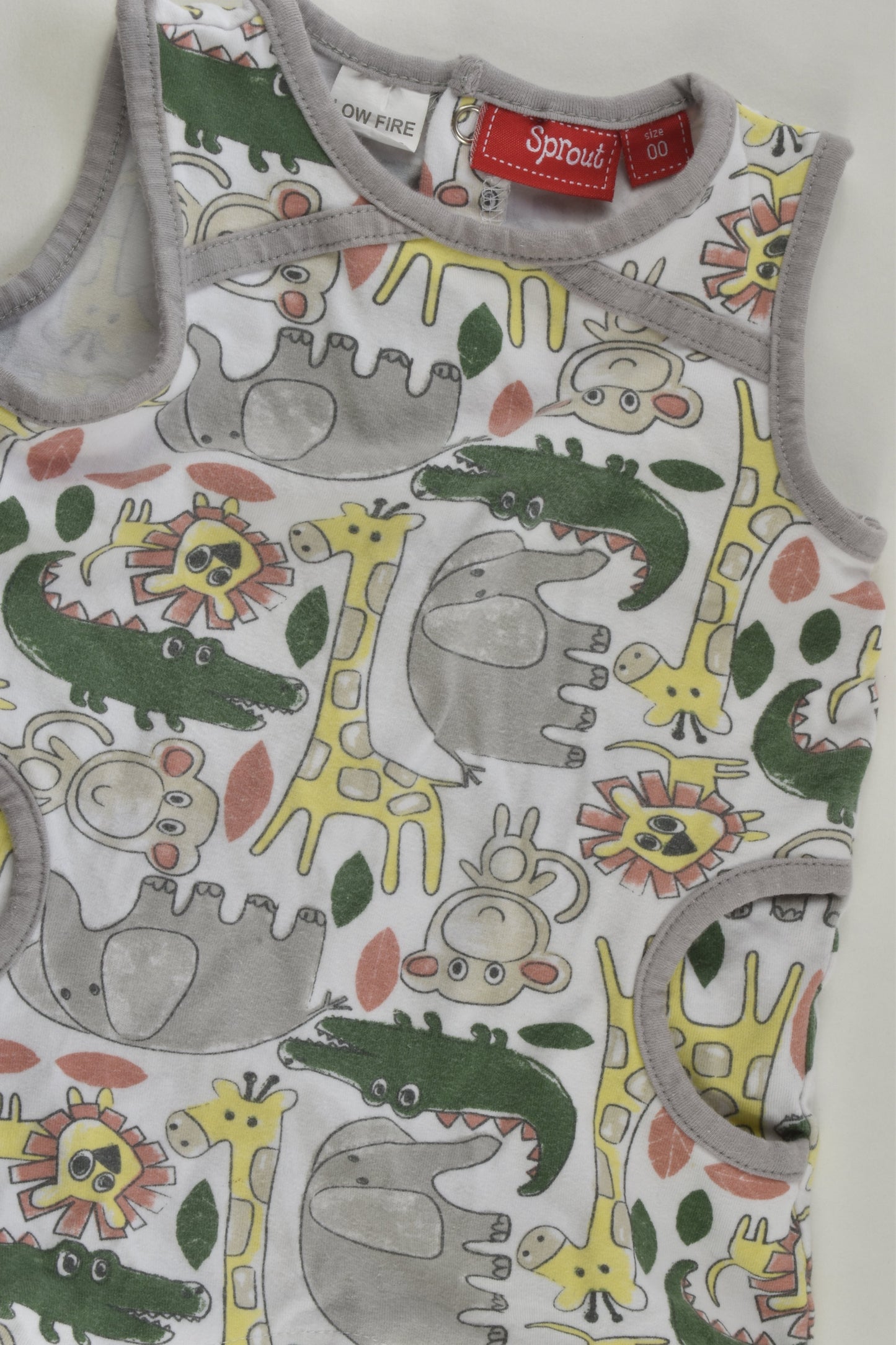 Sprout Size 00 Wild Animals Short Romper