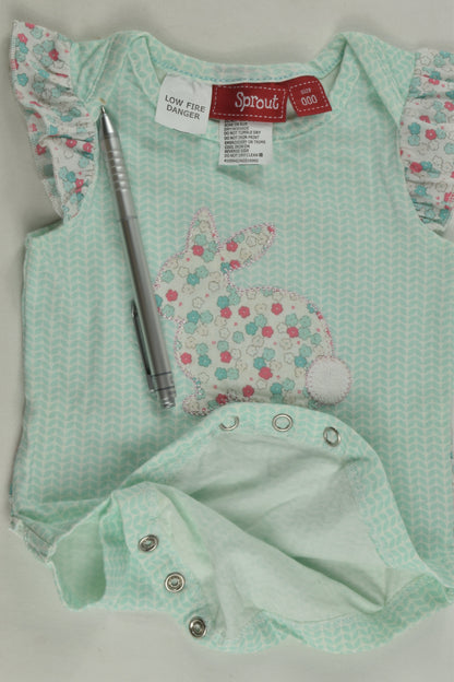 Sprout Size 000 Bunny Bodysuit