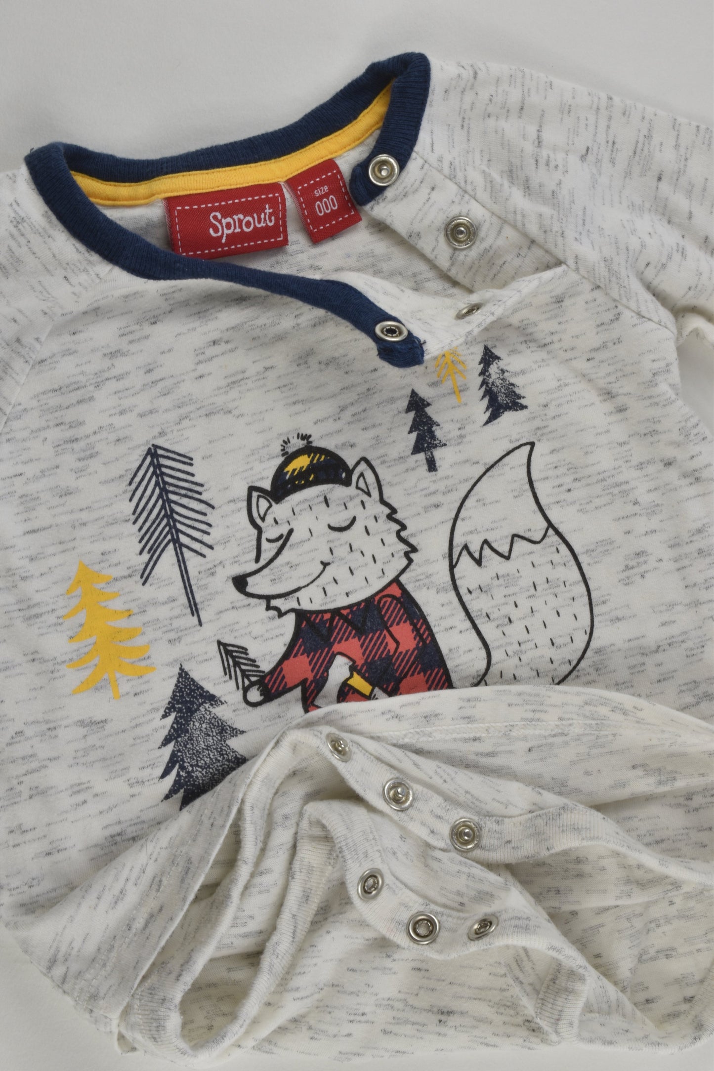 Sprout Size 000 Fox In The Forest Bodysuit