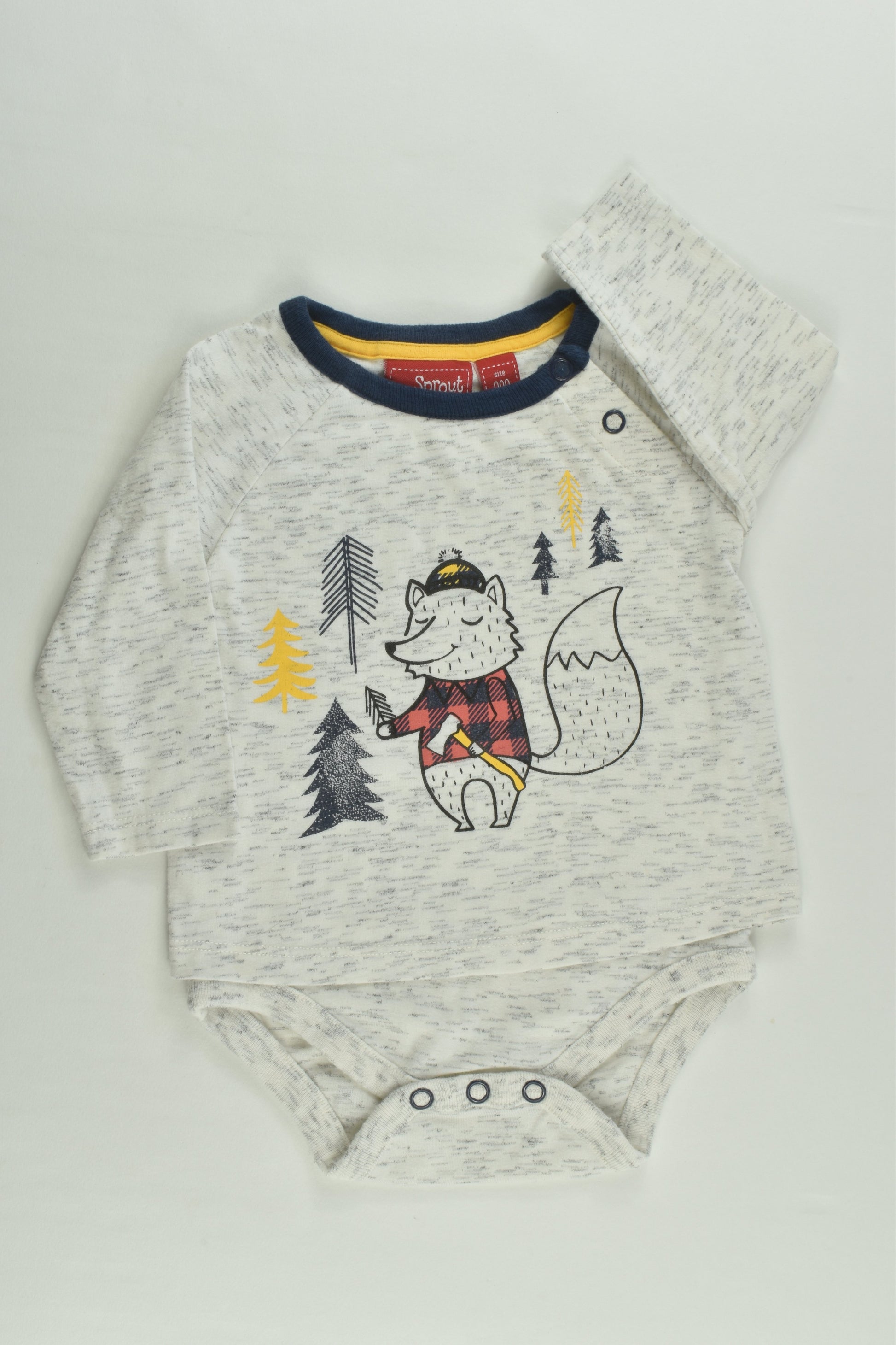 Sprout Size 000 Fox In The Forest Bodysuit