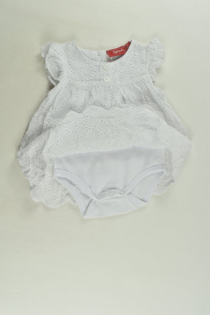 Sprout Size 000 Lace Dress with Bodysuit Underneath