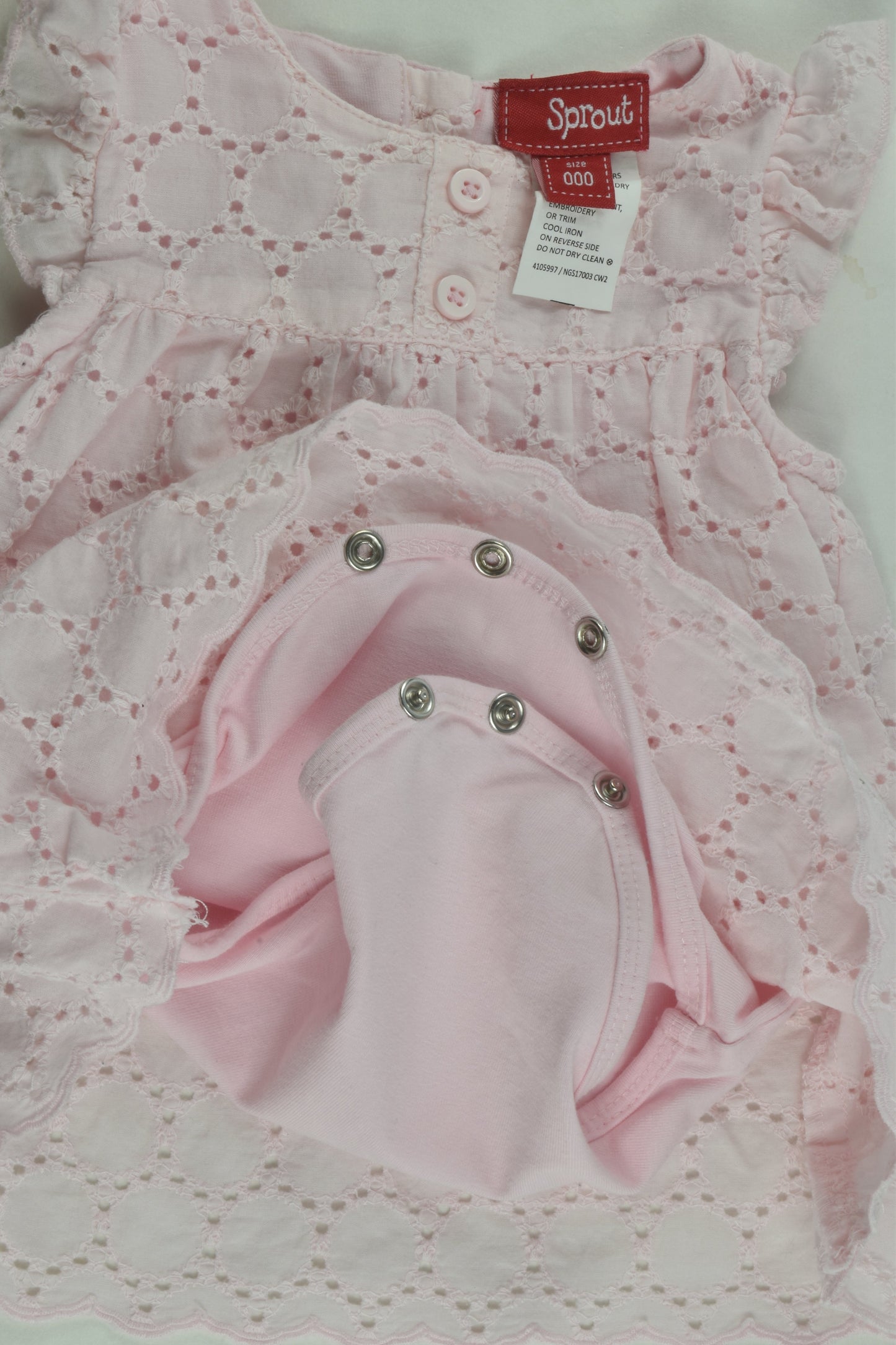 Sprout Size 000 Lace Dress with Bodysuit Underneath