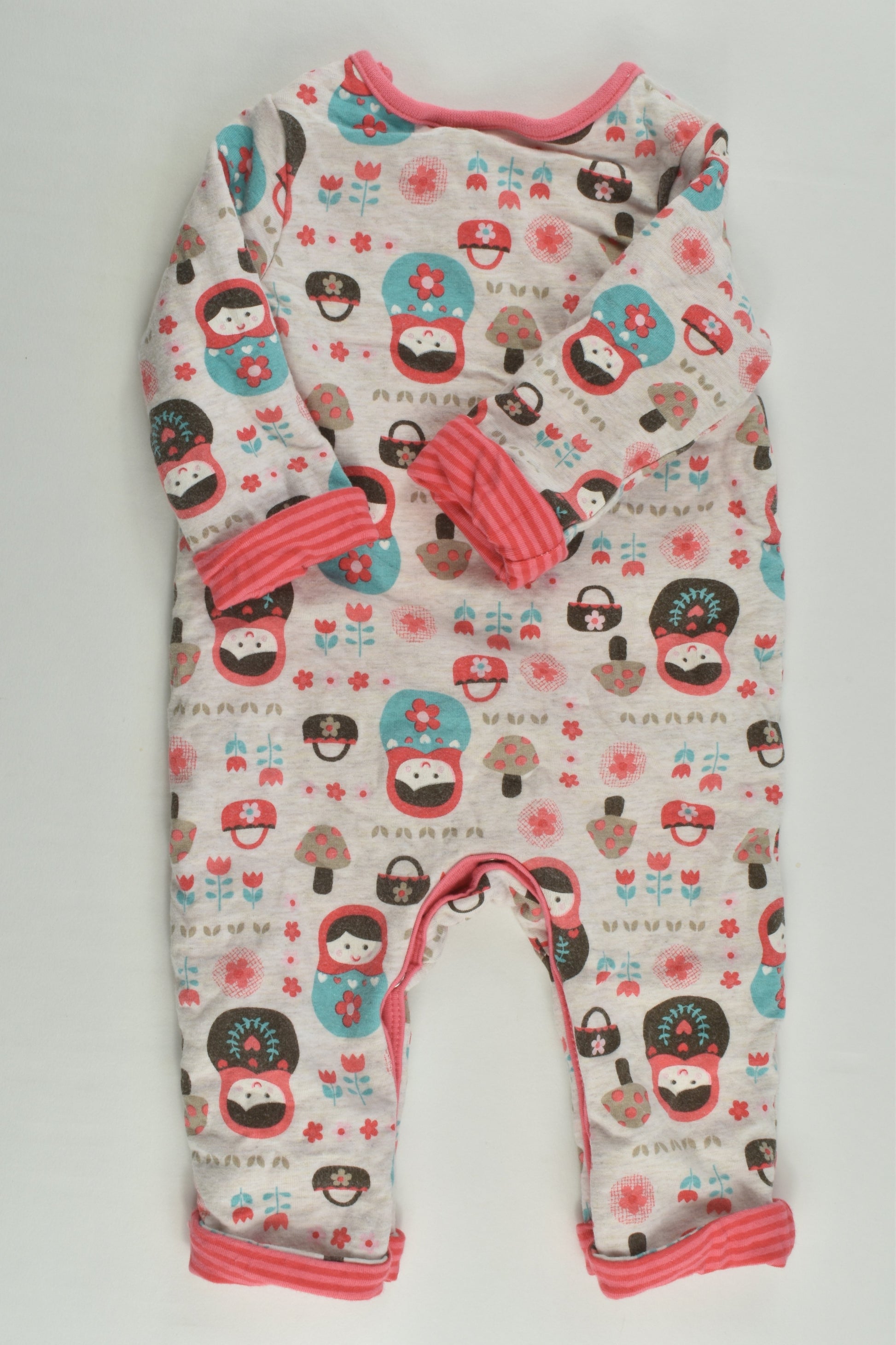 Sprout Size 000 Lined Matryoshka Romper