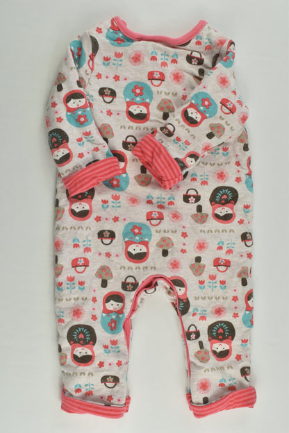Sprout Size 000 Lined Matryoshka Romper