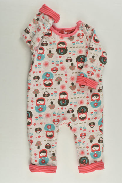 Sprout Size 000 Lined Matryoshka Romper