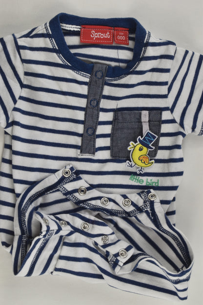 Sprout Size 000 'Little Bird' Short Romper