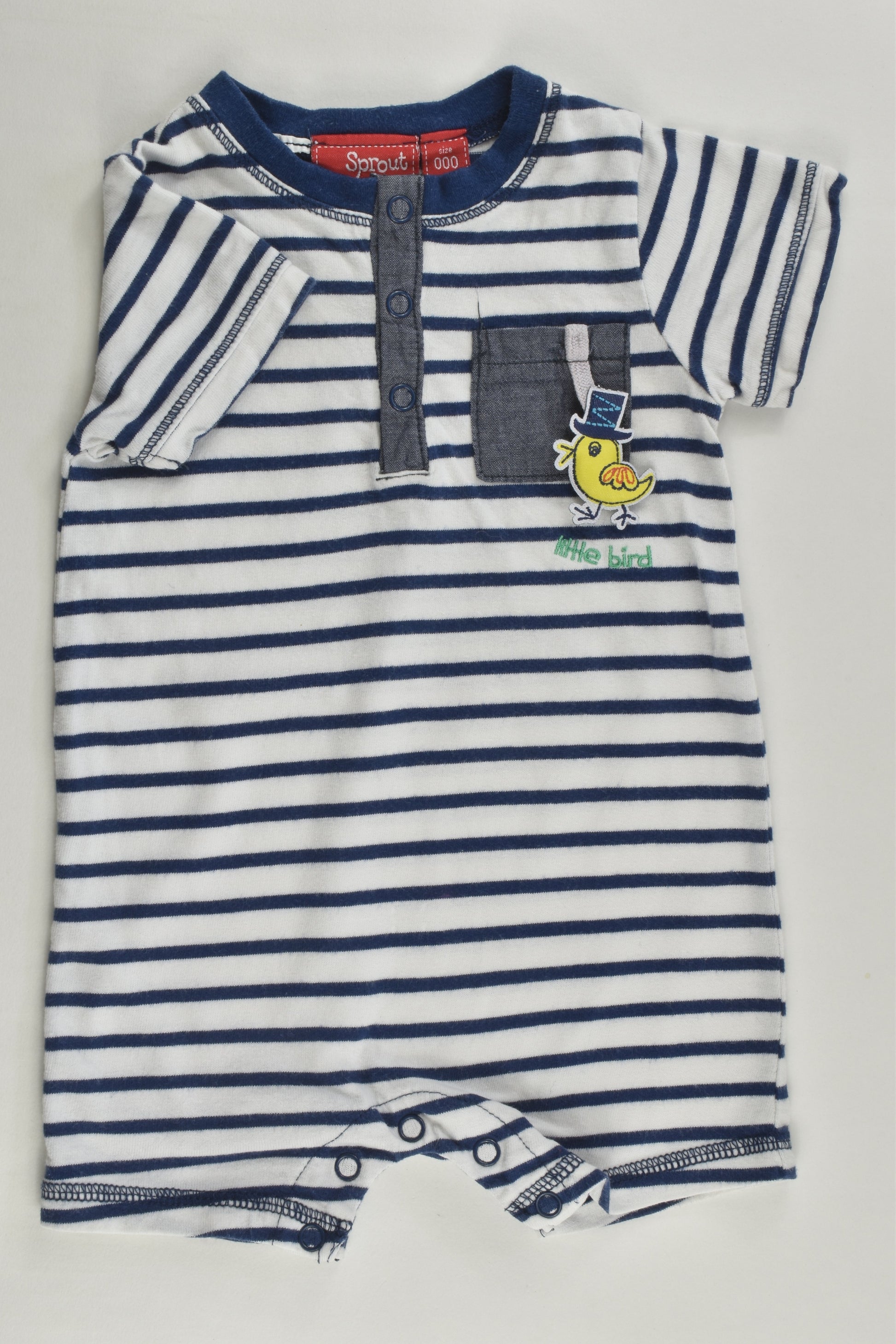 Sprout Size 000 'Little Bird' Short Romper