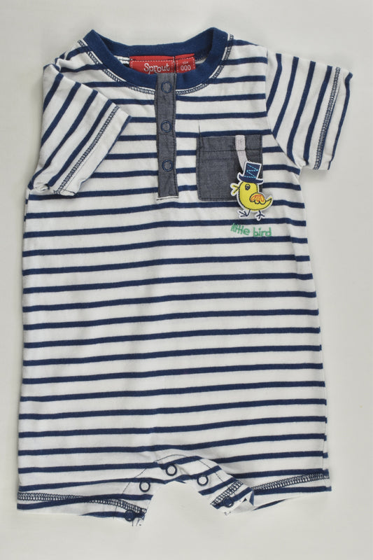 Sprout Size 000 'Little Bird' Short Romper