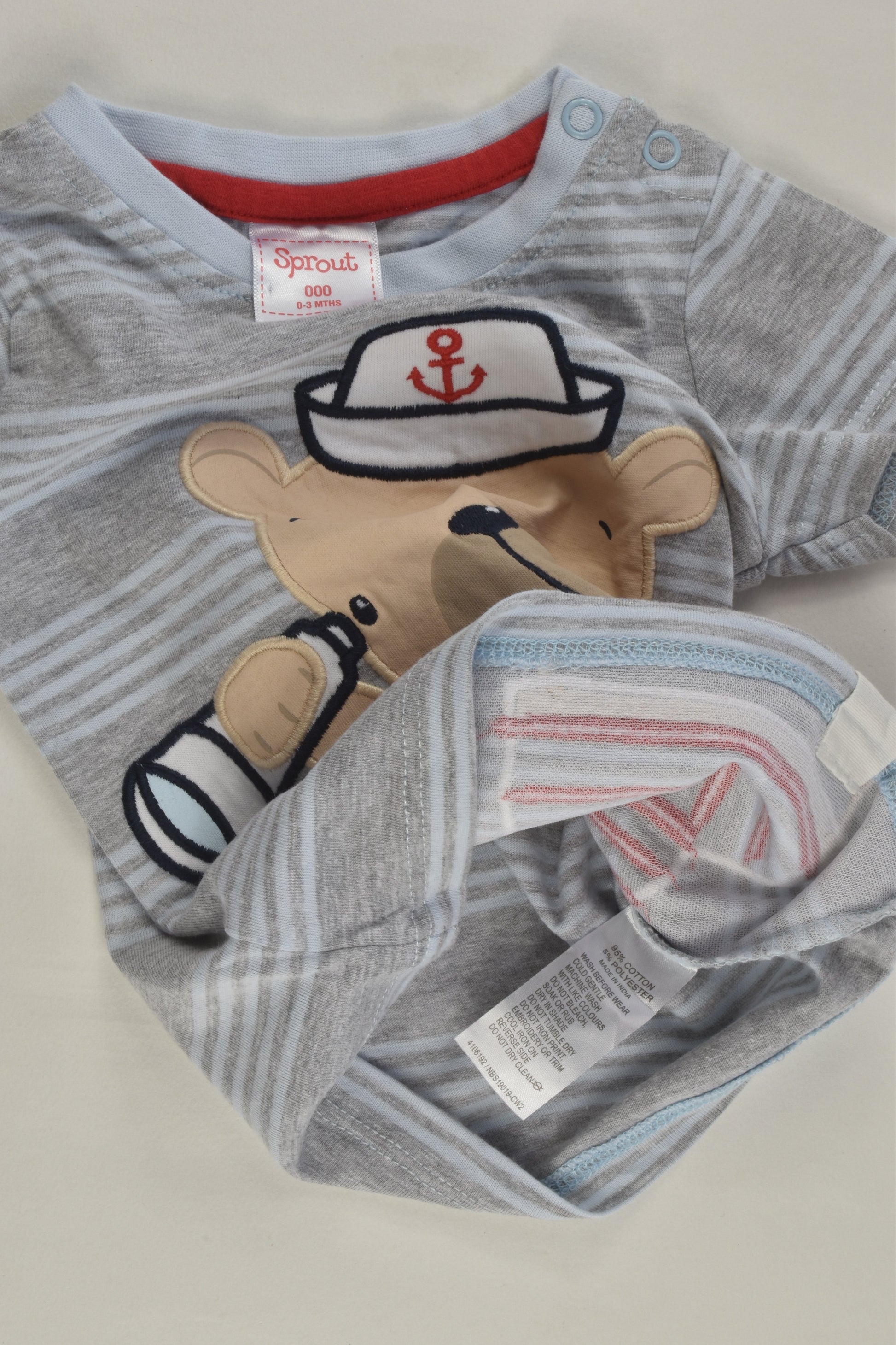Sprout Size 000 Sailor Teddy T-shirt
