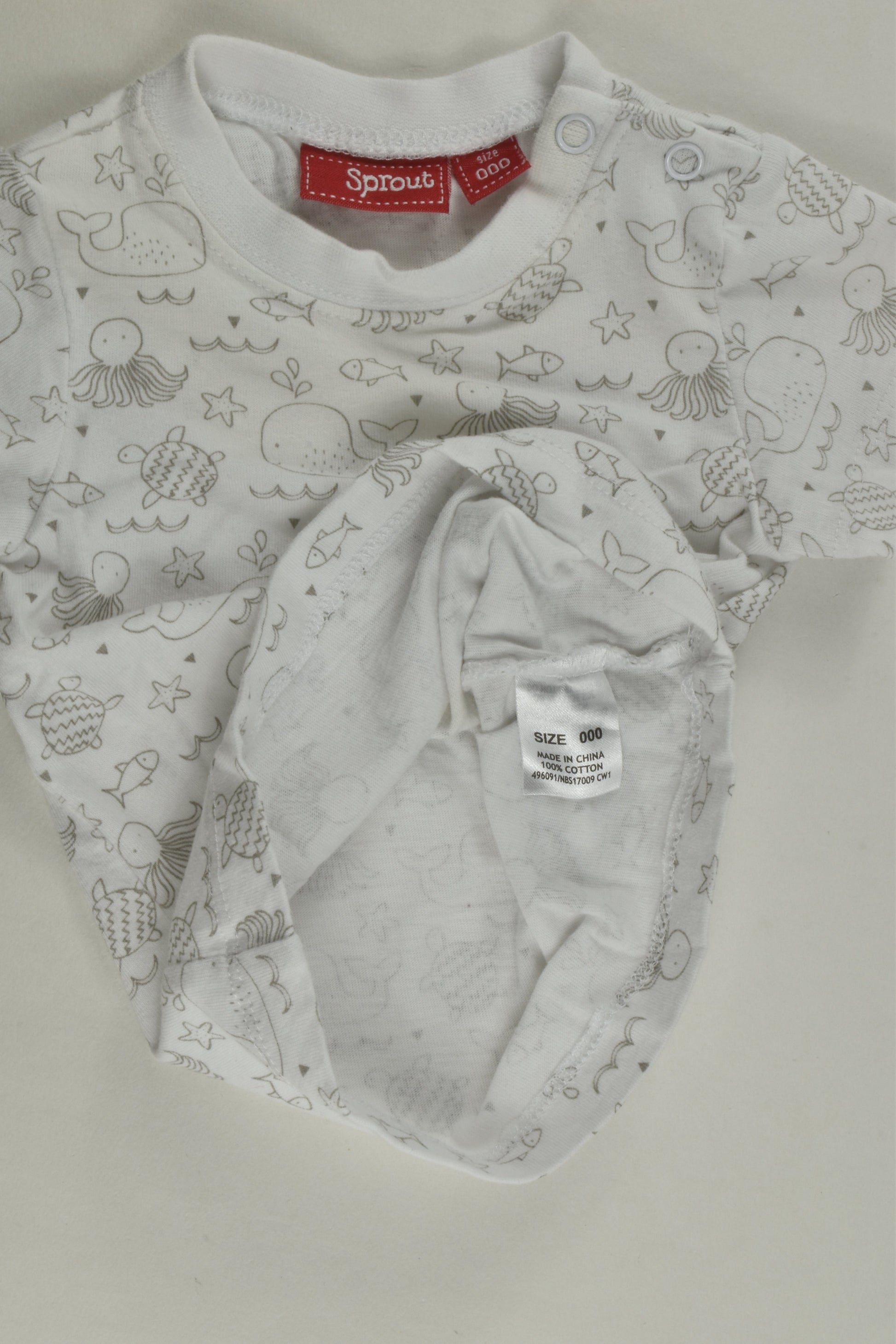 Sprout Size 000 Sea Creatures T-shirt