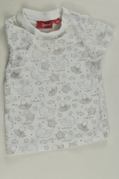 Sprout Size 000 Sea Creatures T-shirt