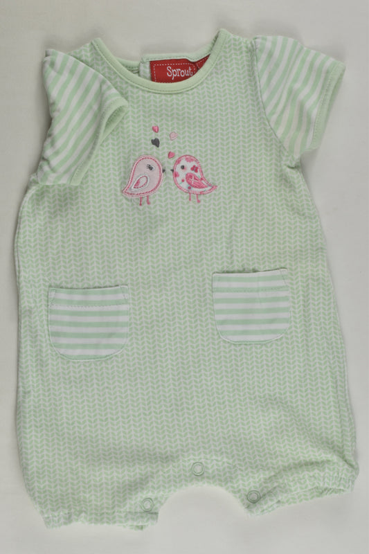 Sprout Size 000 Short Bird Romper