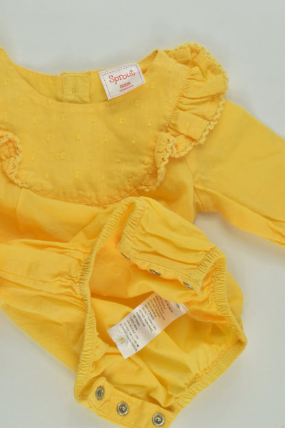 Sprout Size 0000 Ruffle Bodysuit