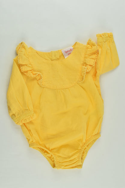 Sprout Size 0000 Ruffle Bodysuit