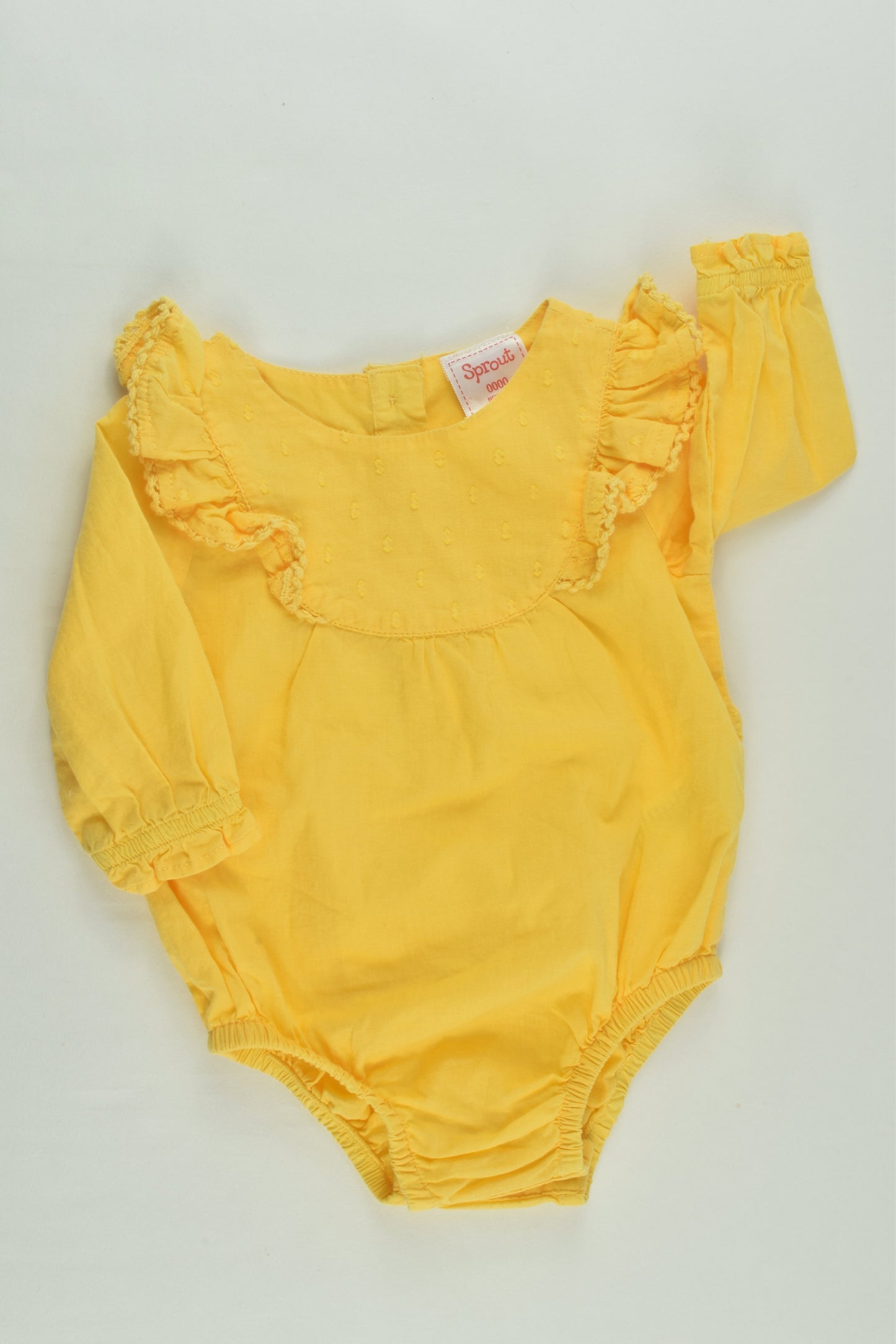 Sprout Size 0000 Ruffle Bodysuit