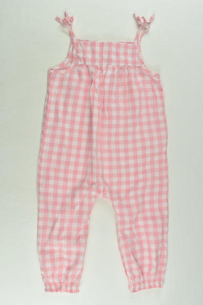 Sprout Size 1 Checked Playsuit