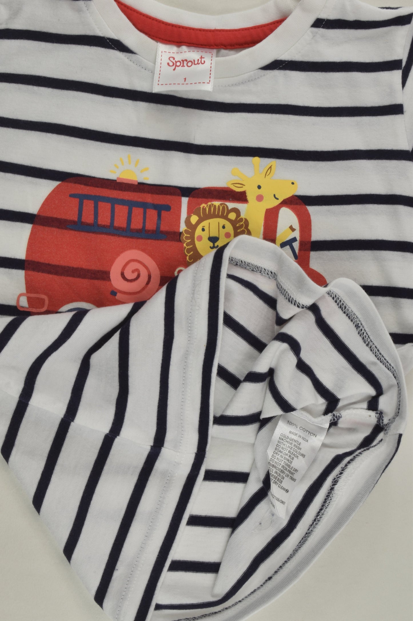 Sprout Size 1 Fire Engine T-shirt