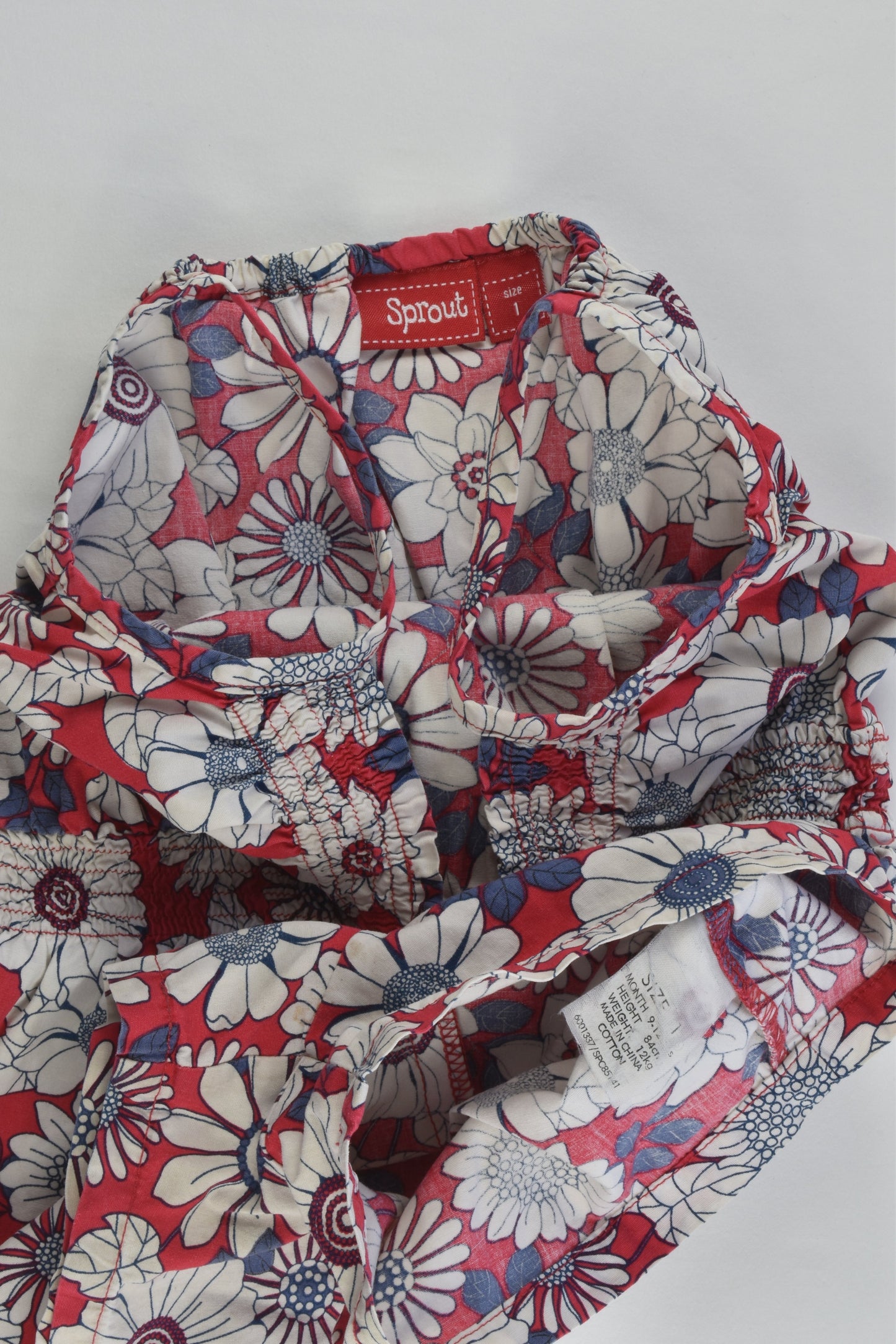 Sprout Size 1 Floral Playsuit