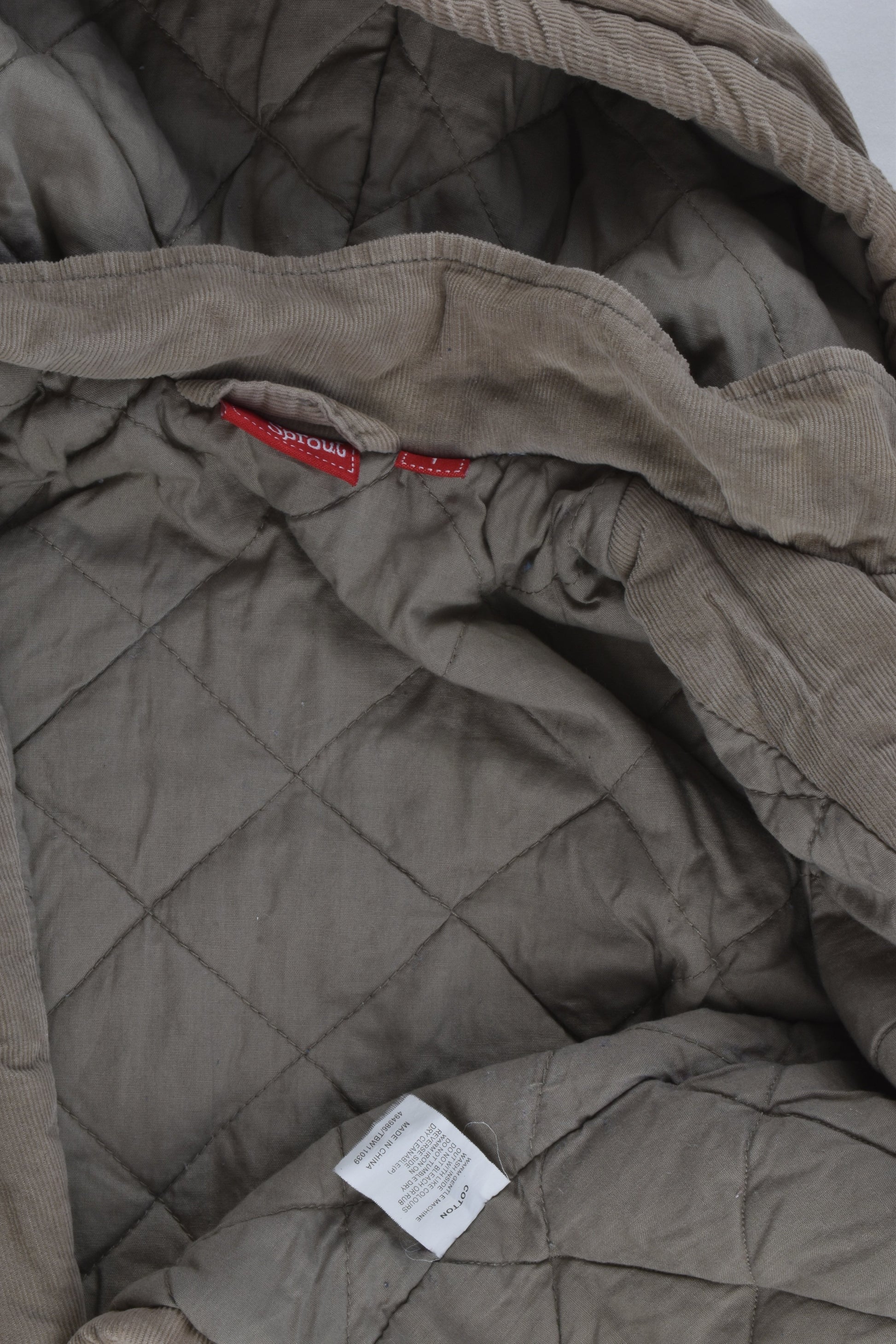 Sprout Size 1 Lightly Padded Cord Jacket