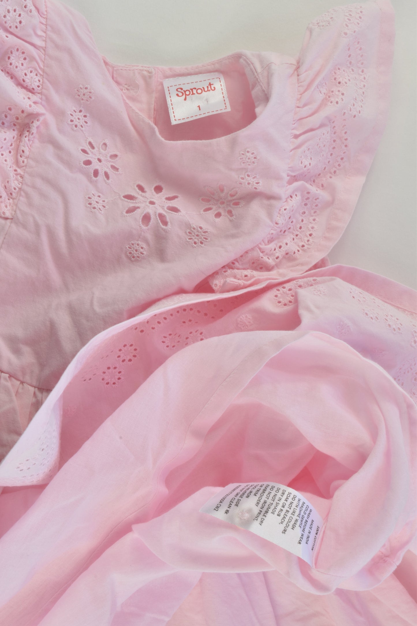 Sprout Size 1 Lined Dress with Lace Details