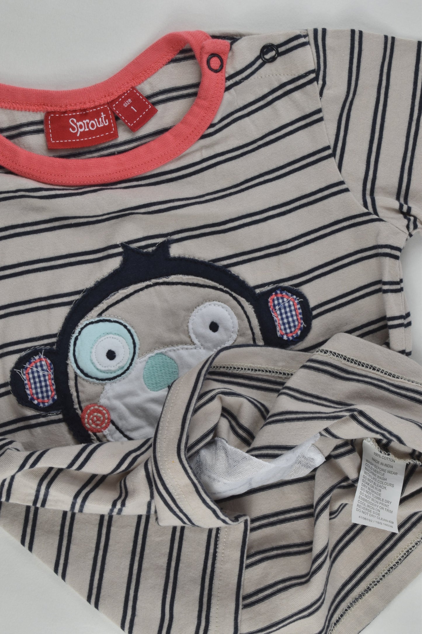 Sprout Size 1 Monkey T-shirt