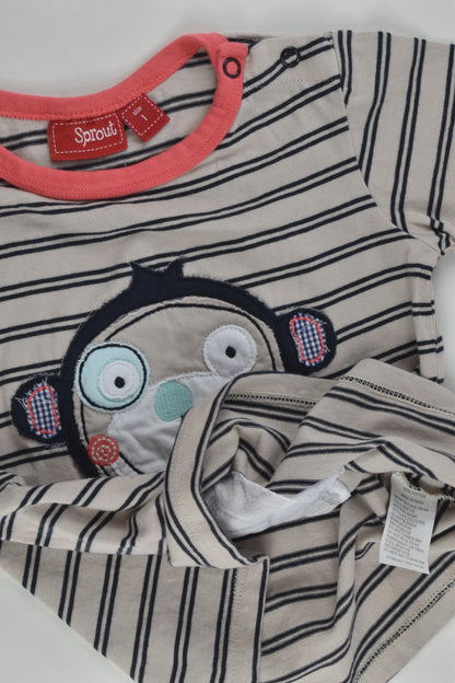 Sprout Size 1 Monkey T-shirt
