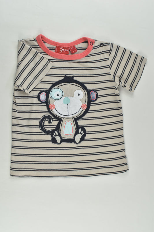 Sprout Size 1 Monkey T-shirt