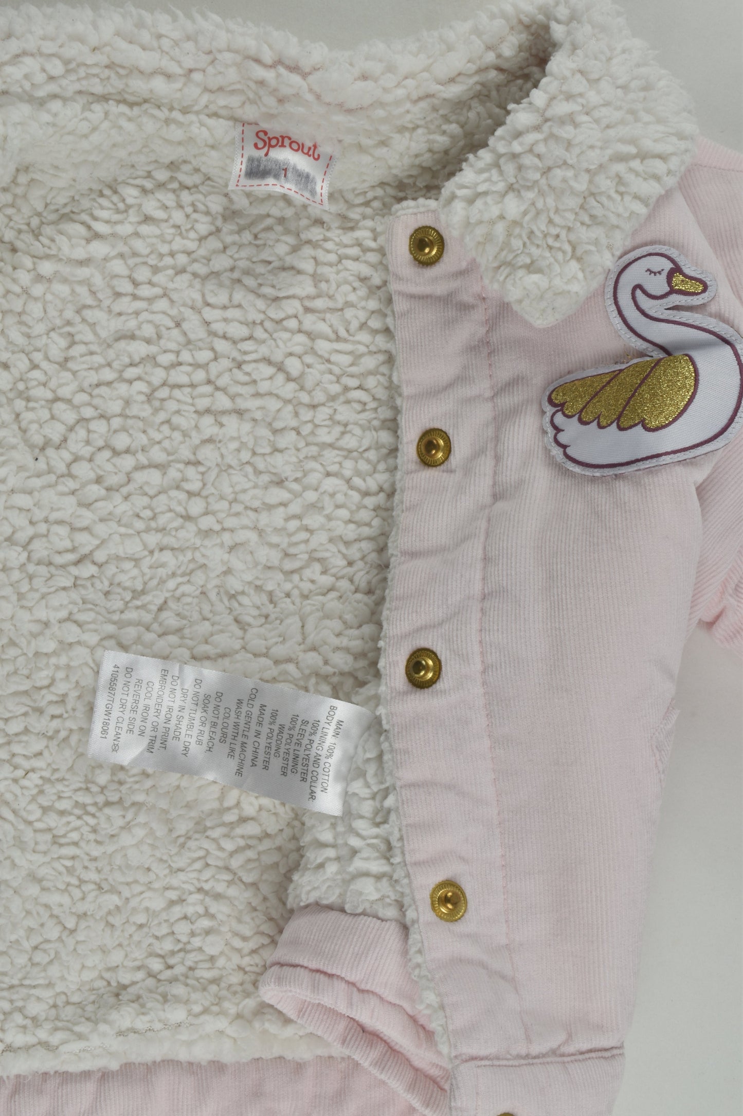 Sprout Size 1 Sherpa Cord Jacket