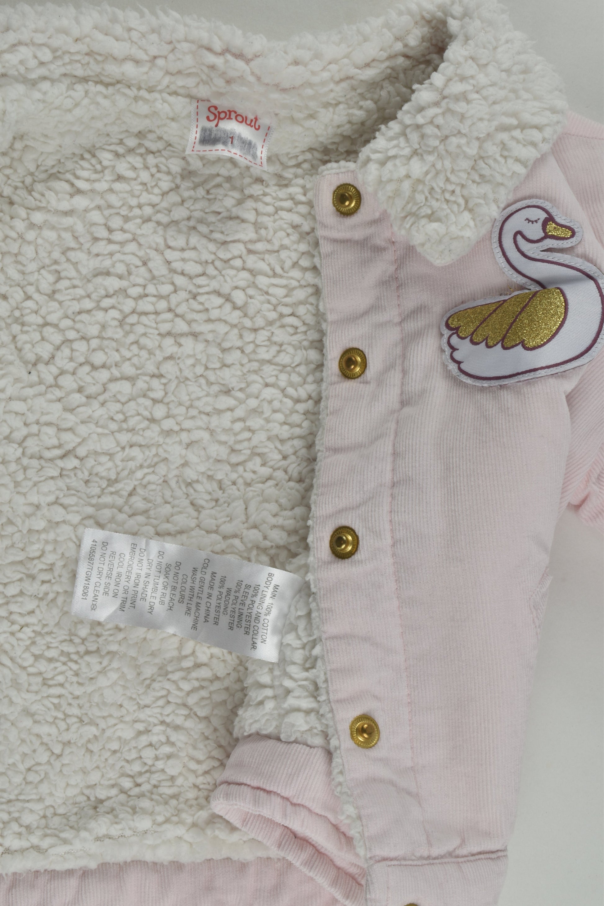 Sprout Size 1 Sherpa Cord Jacket