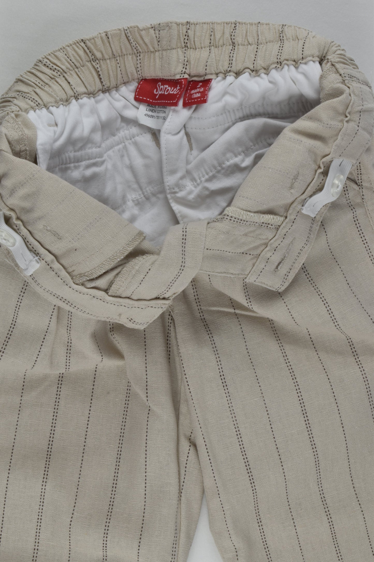 Sprout Size 2 Checked Linen Blend Pants