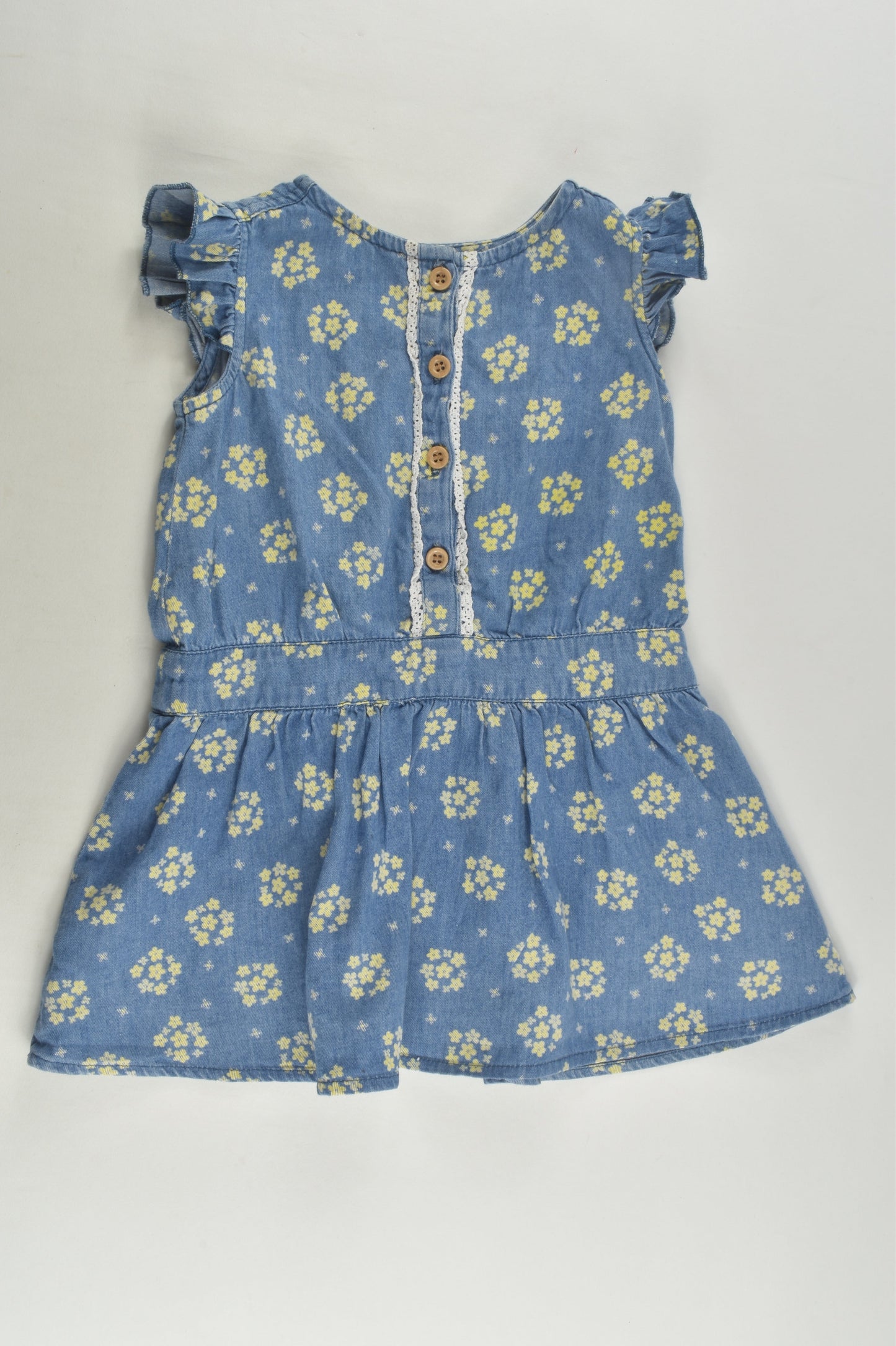 Sprout Size 2 Floral Denim Dress