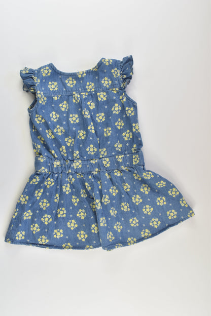 Sprout Size 2 Lightweight Floral Denim Dress