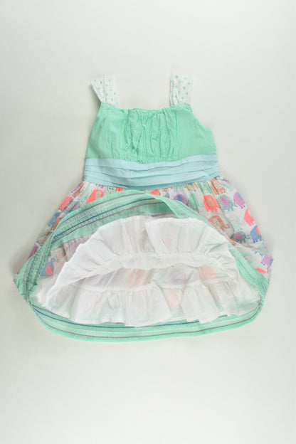 Sprout Size 2 Lined Elephant Dress