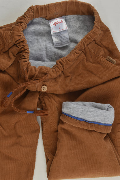 Sprout Size 2 Lined Lightweight Cord Pants