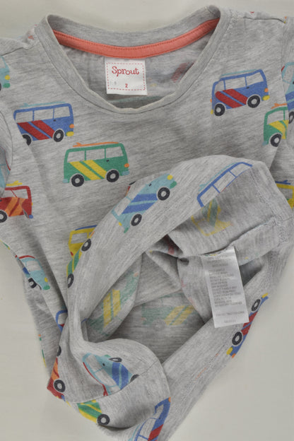 Sprout Size 2 Surf Car T-shirt