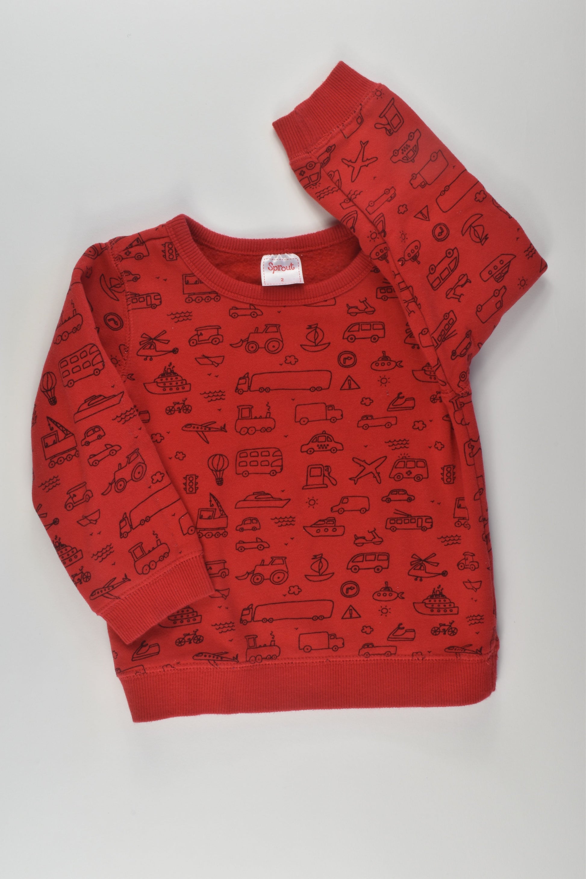 Sprout Size 2 Vehicles Sweater