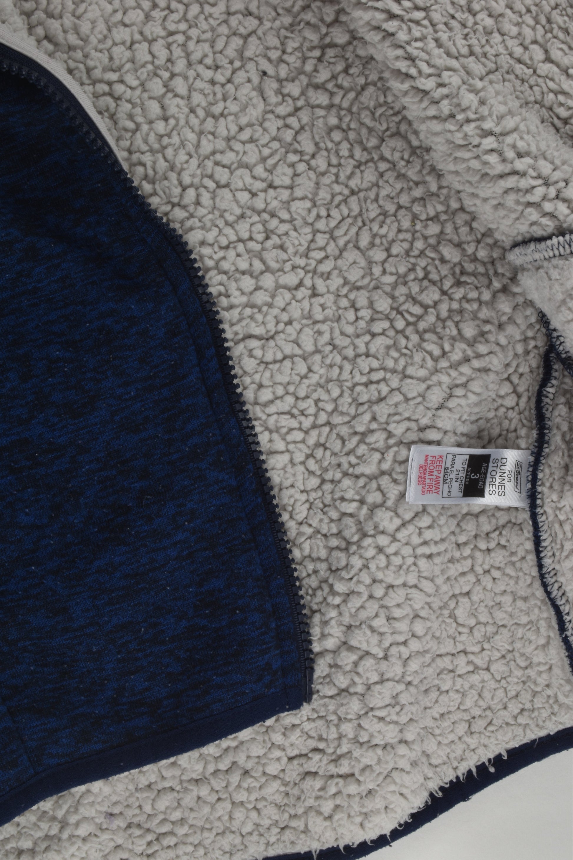 St Bernard for Dunnes Stores Size 3 Zip Jumper