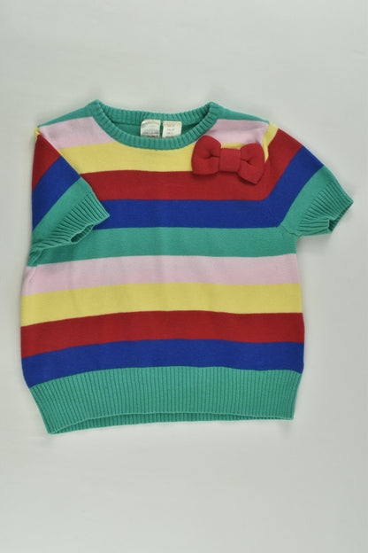 Strawberry Faire Size 3 (98 cm) Rainbow Stripes Knit Top