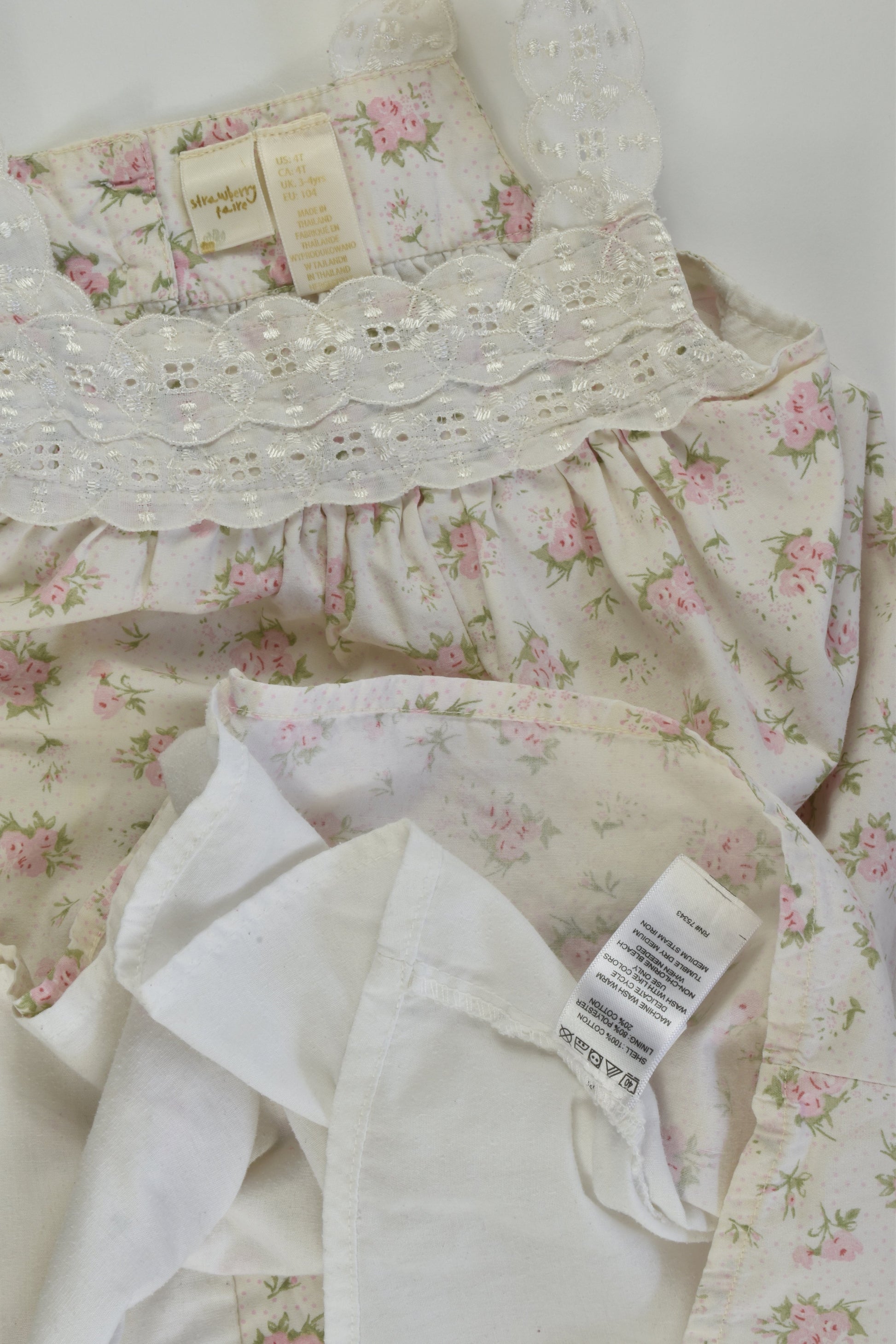 Strawberry Faire Size 4 Lined Dress