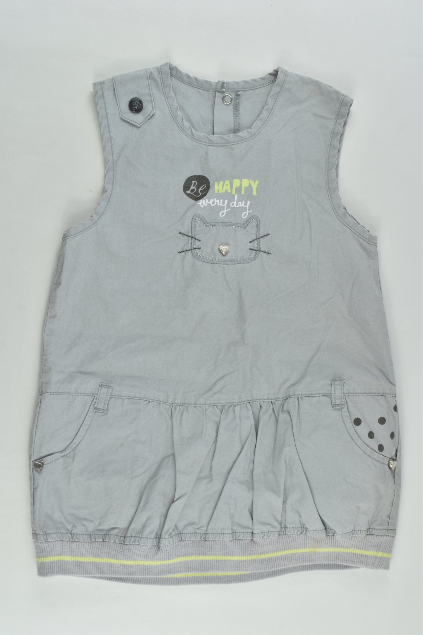 Sucre d'Orge Size 1-2 'Be Happy Every Day' Dress