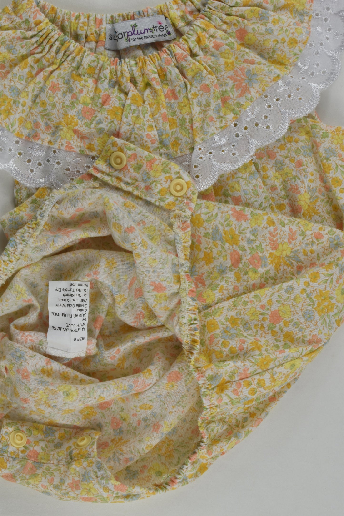 Sugar Plum Tree Size 0 Floral Romper