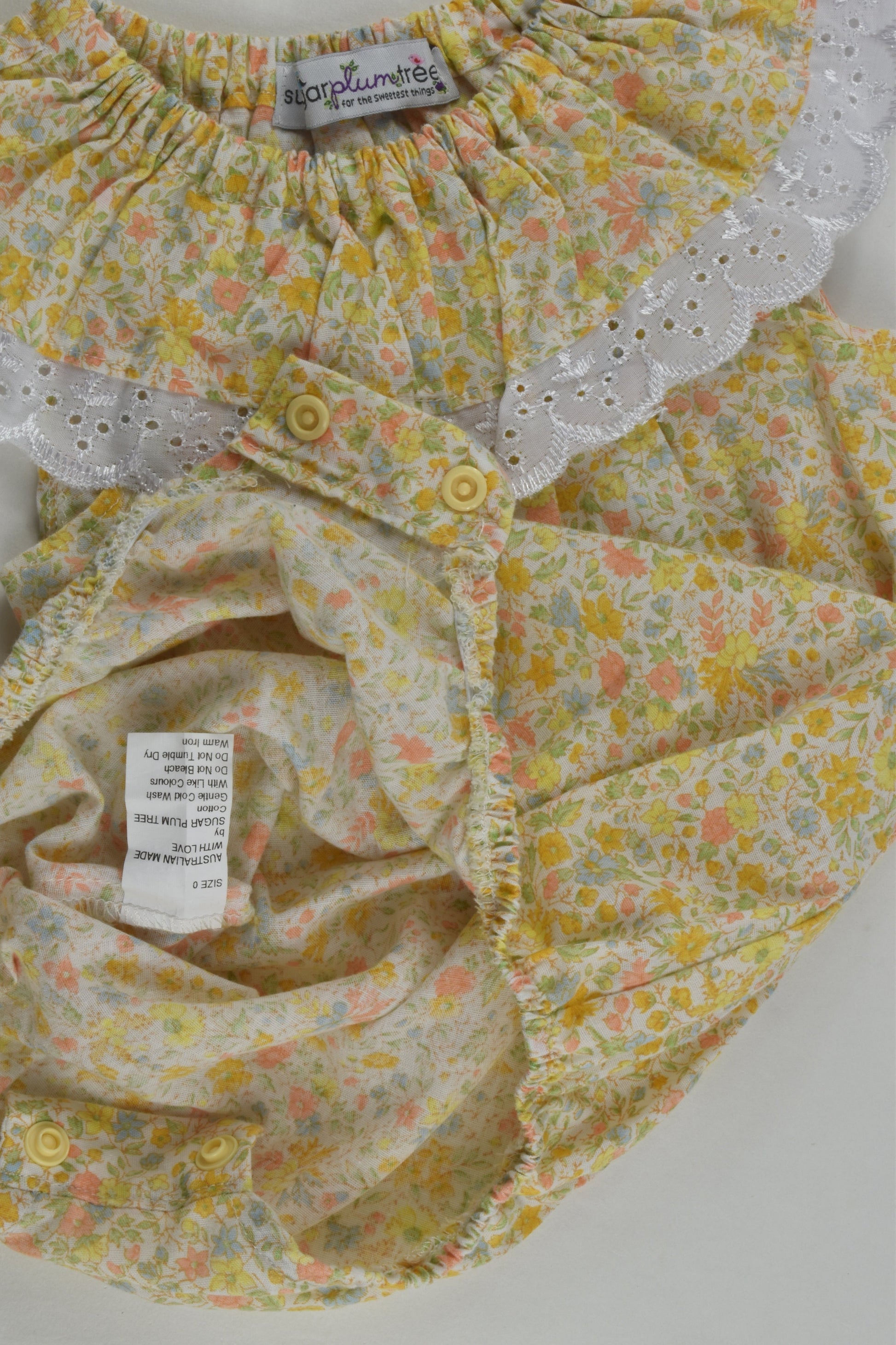 Sugar Plum Tree Size 0 Floral Romper