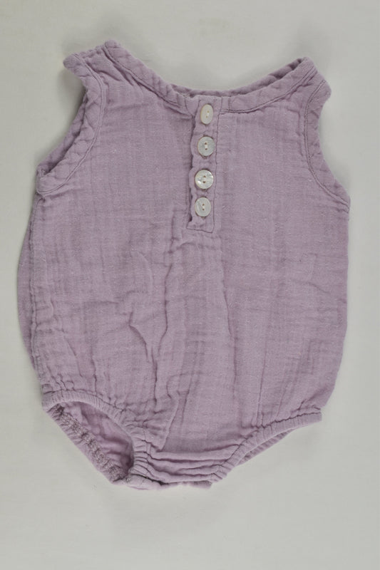Summer and Storm Size 000 Muslin Romper