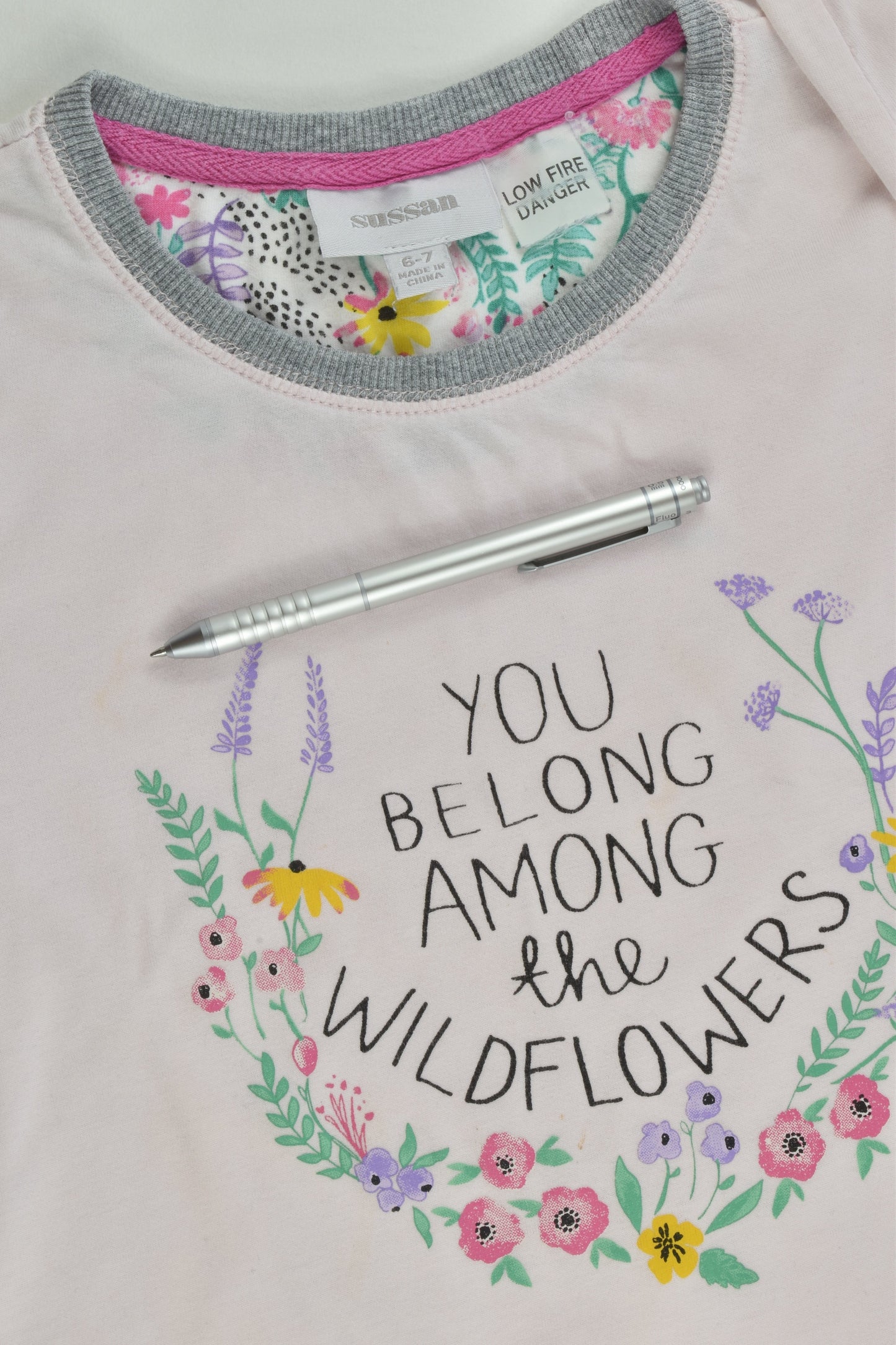 Sussan Size 6-7 'You Belong Among The Wildflowers' Pyjamas
