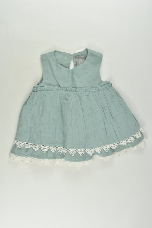Tahari Baby Size 1 (12 months, 80 cm) Lined Lace Hem Dress